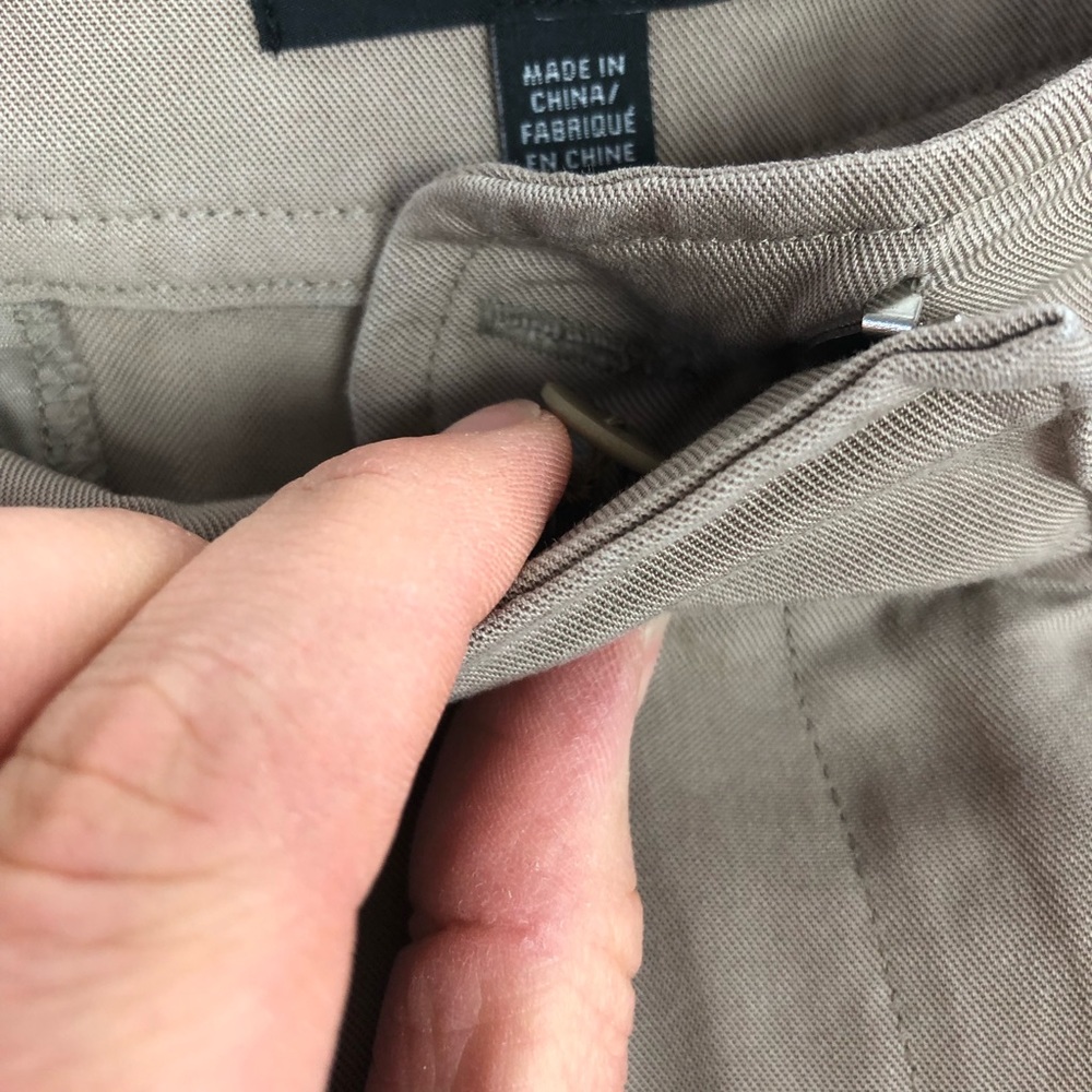 EILEEN FISHER | Crop Khaki Casual 100% Tencel Pant - Picture 3 of 8